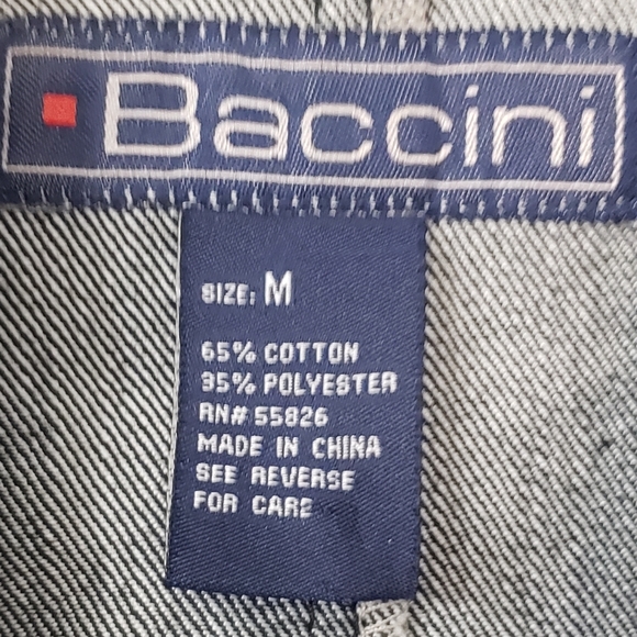 Baccini Dark Denim Utility Styled Shacket Button Front with Belt Size: M - Picture 5 of 6